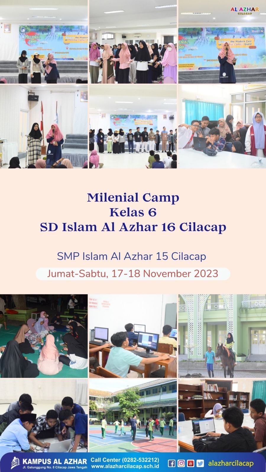 Milenial Camp: Mempererat Sinergi, Memperkenalkan, dan Menginspirasi Generasi Muda di SMP Islam Al Azhar 15 Cilacap
